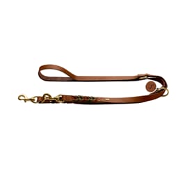 Solid Education Duo justerbart leiebånd cognac/olive
